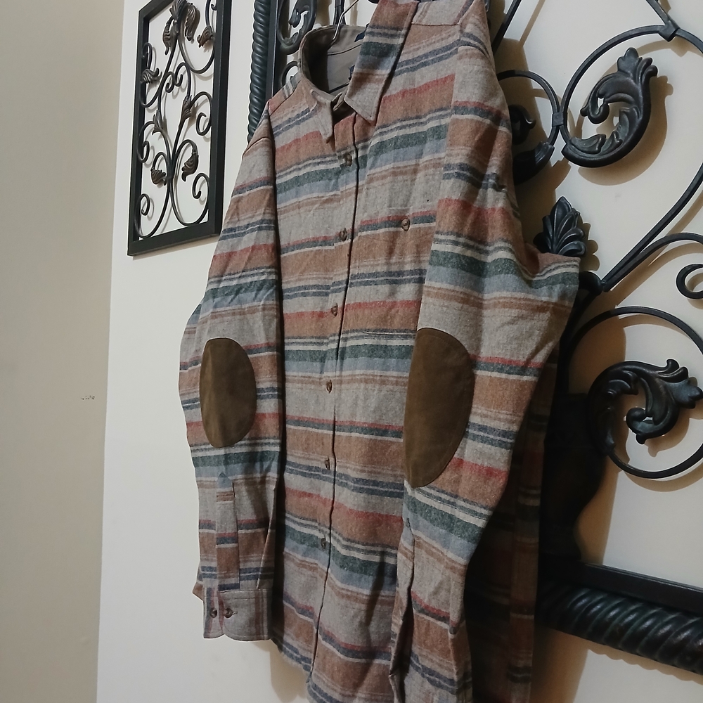 Pendleton Trail Elbow Patch Virgin Wool Long Slee… - image 4